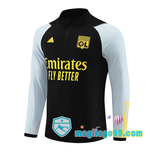 Magliago - Passione Maglie Thai Affidabili Basso Costo Online Shop | Felpa Calcio Lyon OL Nero 2023/2024