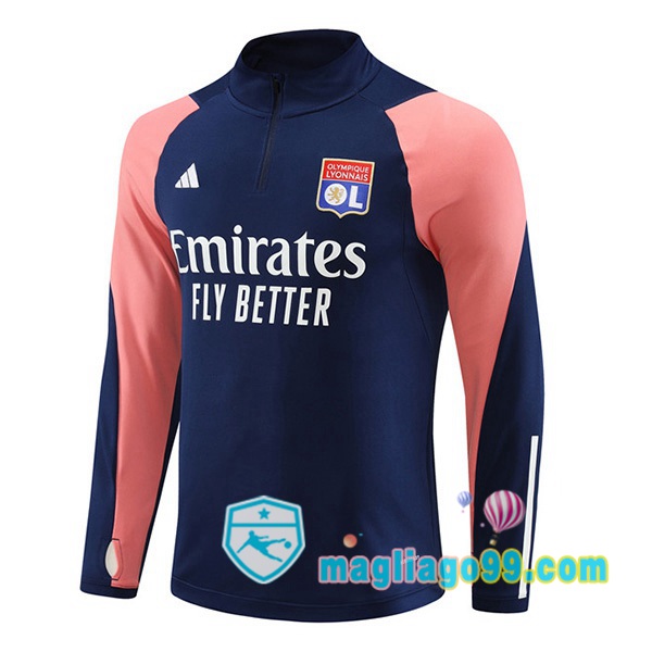 Magliago - Passione Maglie Thai Affidabili Basso Costo Online Shop | Felpa Calcio Lyon OL Blu Royal 2023/2024