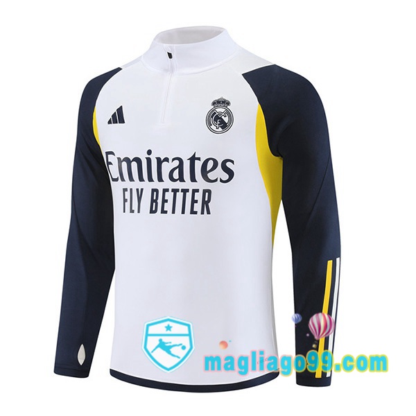 Magliago - Passione Maglie Thai Affidabili Basso Costo Online Shop | Felpa Calcio Real Madrid Bianco 2023/2024