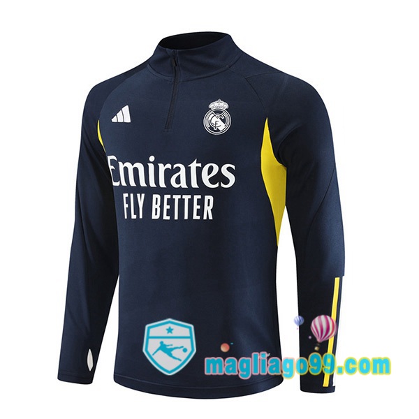 Magliago - Passione Maglie Thai Affidabili Basso Costo Online Shop | Felpa Calcio Real Madrid Blu Royal 2023/2024