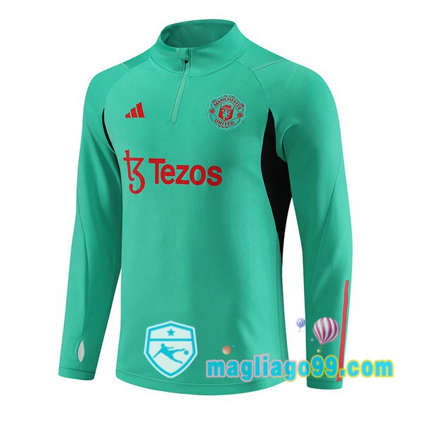 Magliago - Passione Maglie Thai Affidabili Basso Costo Online Shop | Felpa Calcio Manchester United Verde 2023/2024