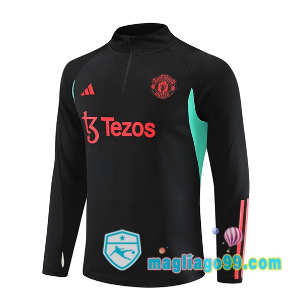 Magliago - Passione Maglie Thai Affidabili Basso Costo Online Shop | Felpa Calcio Manchester United Nero 2023/2024