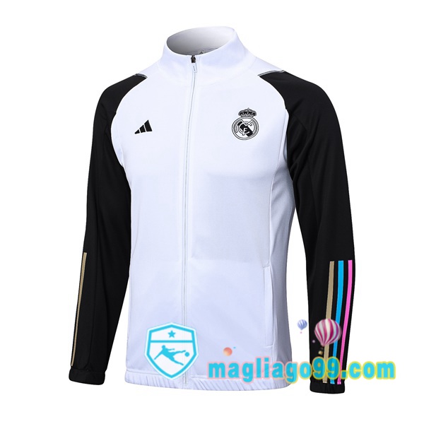 Magliago - Passione Maglie Thai Affidabili Basso Costo Online Shop | Giacca Calcio Real Madrid Bianco Nero 2023/2024