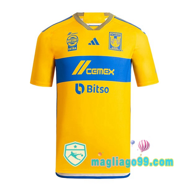 Magliago - Passione Maglie Thai Affidabili Basso Costo Online Shop | Maglia Tigres UANL Prima Giallo 2023/2024