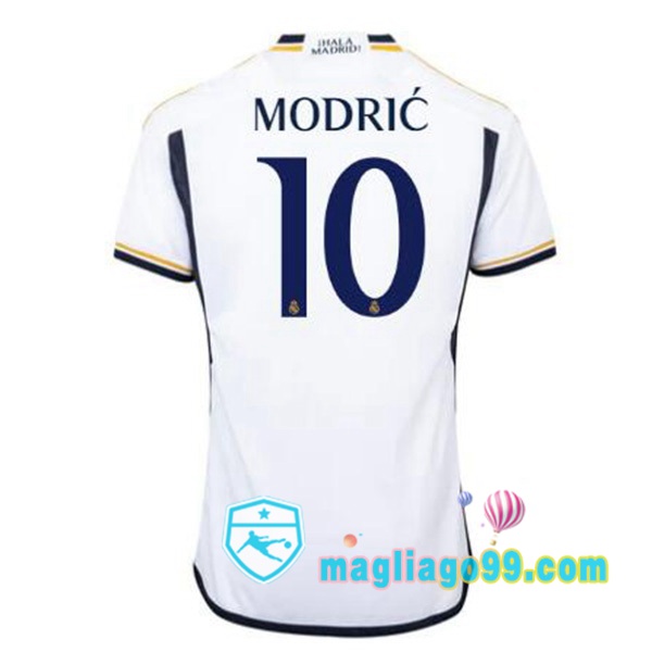 Magliago - Passione Maglie Thai Affidabili Basso Costo Online Shop | Maglia Real Madrid (Modrić 10) Prima Bianco 2023/2024