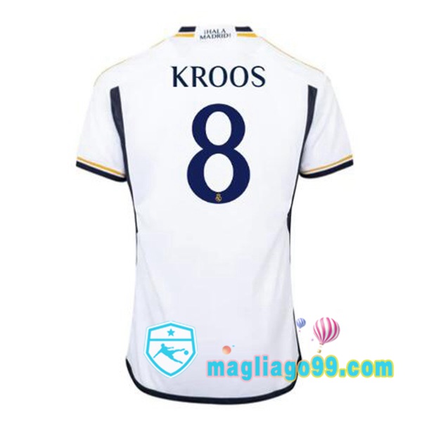 Magliago - Passione Maglie Thai Affidabili Basso Costo Online Shop | Maglia Real Madrid (Kroos 8) Prima Bianco 2023/2024