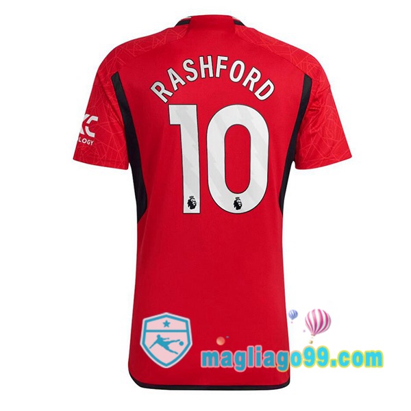 Magliago - Passione Maglie Thai Affidabili Basso Costo Online Shop | Maglia Manchester United (Rashford 10) Prima Rosso 2023/2024