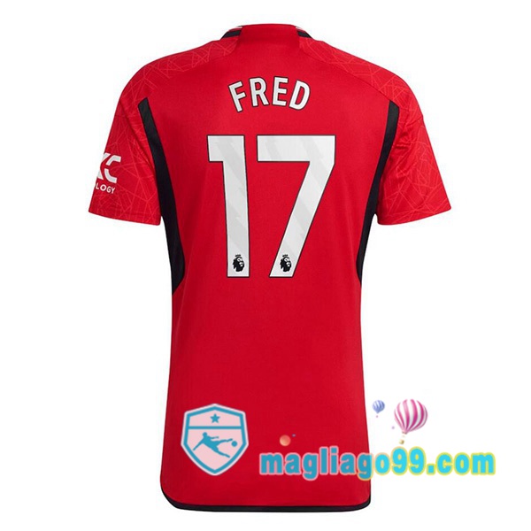 Magliago - Passione Maglie Thai Affidabili Basso Costo Online Shop | Maglia Manchester United (Fred 17) Prima Rosso 2023/2024