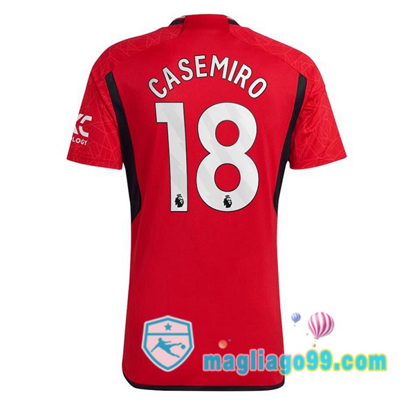 Magliago - Passione Maglie Thai Affidabili Basso Costo Online Shop | Maglia Manchester United (Casemiro 18) Prima Rosso 2023/2024