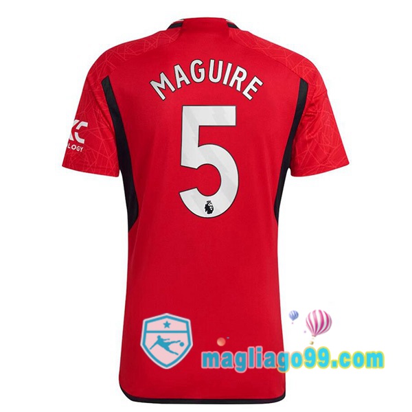Magliago - Passione Maglie Thai Affidabili Basso Costo Online Shop | Maglia Manchester United (Maguire 5) Prima Rosso 2023/2024