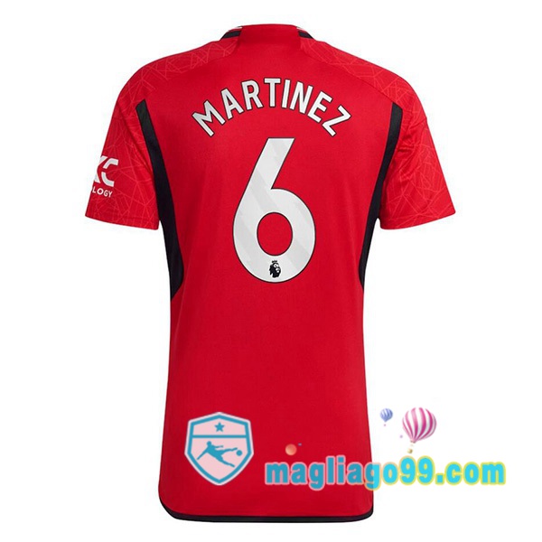 Magliago - Passione Maglie Thai Affidabili Basso Costo Online Shop | Maglia Manchester United (Martinez 6) Prima Rosso 2023/2024