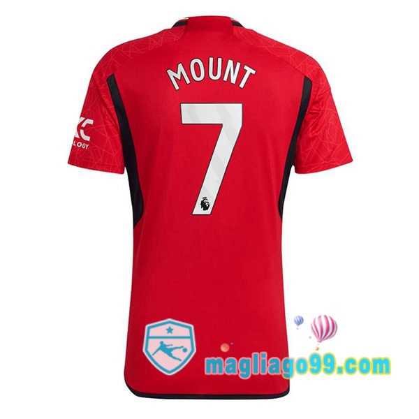 Magliago - Passione Maglie Thai Affidabili Basso Costo Online Shop | Maglia Manchester United (Mount 7) Prima Rosso 2023/2024