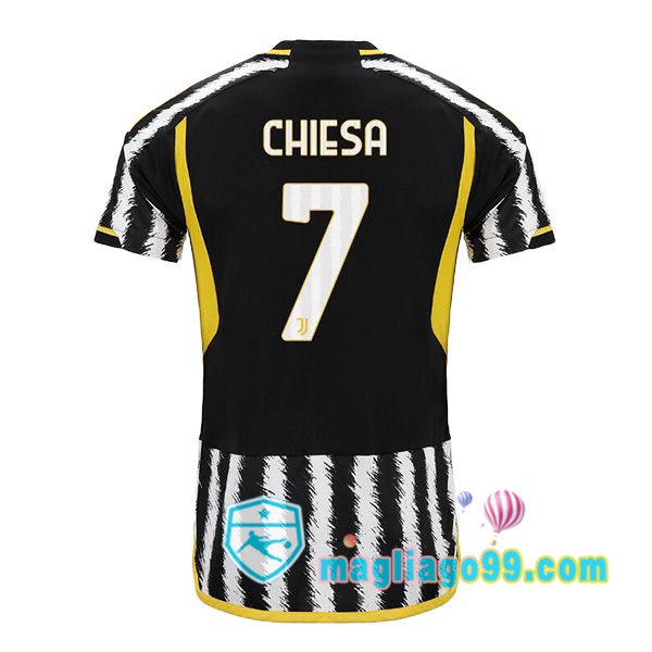Magliago - Passione Maglie Thai Affidabili Basso Costo Online Shop | Maglia Juventus (CHIESA 7) Prima Nero Bianco 2023/2024