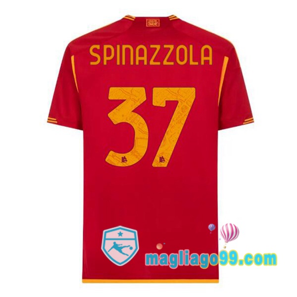 Magliago - Passione Maglie Thai Affidabili Basso Costo Online Shop | Maglia AS Roma (SPINAZZOLA 37) Prima Rosso 2023/2024