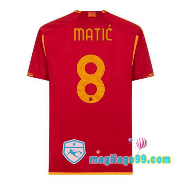 Magliago - Passione Maglie Thai Affidabili Basso Costo Online Shop | Maglia AS Roma (MATIĆ 8) Prima Rosso 2023/2024