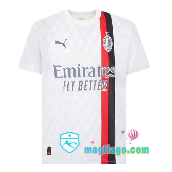 Magliago - Passione Maglie Thai Affidabili Basso Costo Online Shop | Maglia AC Milan Seconda Bianco 2023/2024