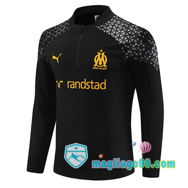 Magliago - Passione Maglie Thai Affidabili Basso Costo Online Shop | Felpa Calcio Marsiglia OM Nero 2023/2024
