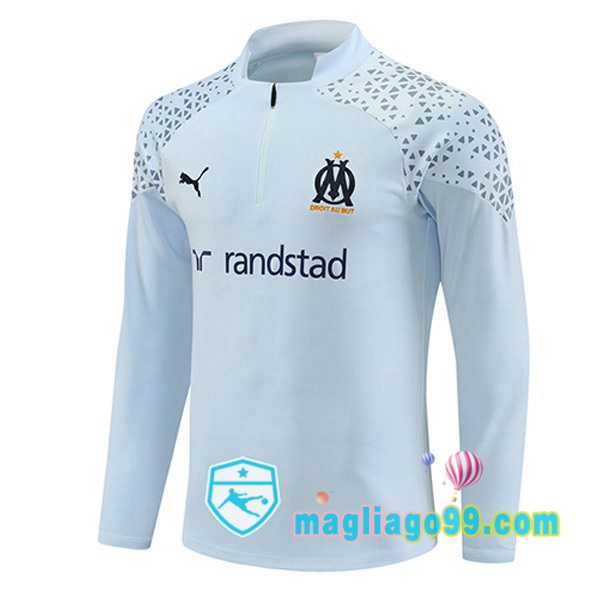 Magliago - Passione Maglie Thai Affidabili Basso Costo Online Shop | Felpa Calcio Marsiglia OM Blu 2023/2024