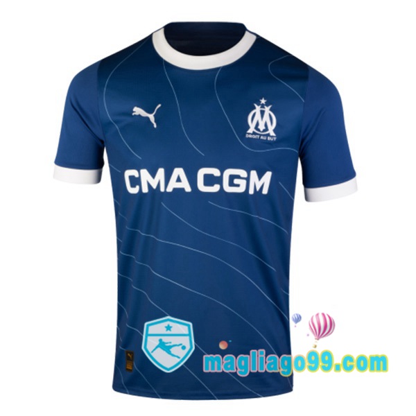 Magliago - Passione Maglie Thai Affidabili Basso Costo Online Shop | Maglia Marsiglia OM Seconda Blu 2023/2024