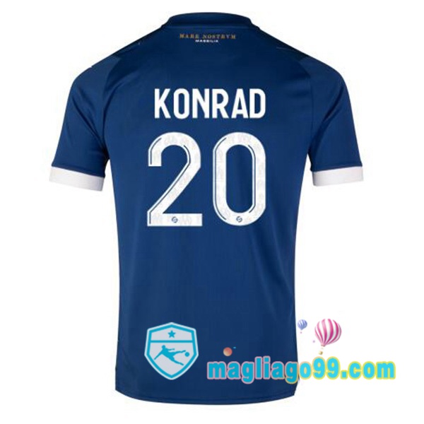 Magliago - Passione Maglie Thai Affidabili Basso Costo Online Shop | Maglia Marsiglia OM (KONRAD 20) Seconda Blu 2023/2024