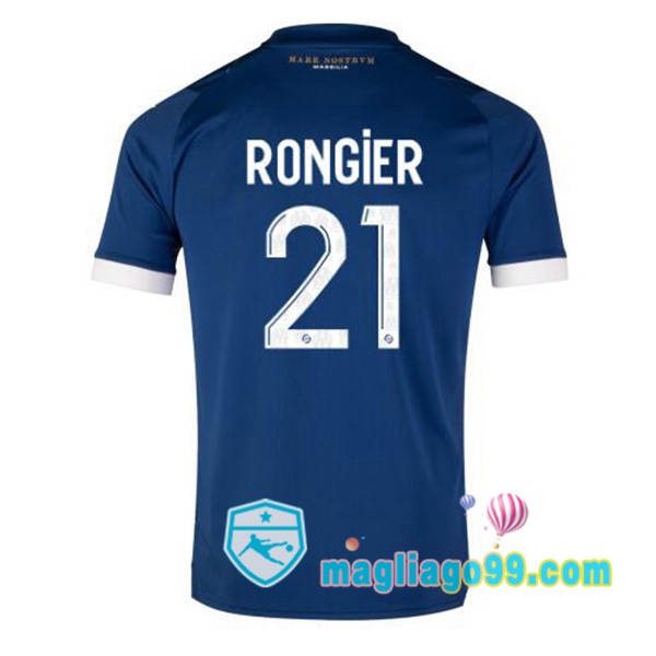 Magliago - Passione Maglie Thai Affidabili Basso Costo Online Shop | Maglia Marsiglia OM (RONGIER 21) Seconda Blu 2023/2024