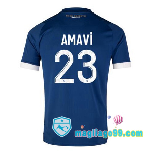 Magliago - Passione Maglie Thai Affidabili Basso Costo Online Shop | Maglia Marsiglia OM (AMAVI 23) Seconda Blu 2023/2024