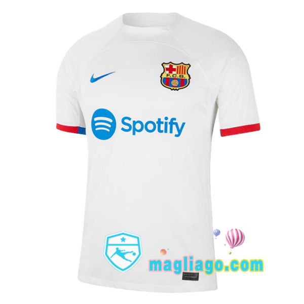 Magliago - Passione Maglie Thai Affidabili Basso Costo Online Shop | Maglia FC Barcellona Seconda Bianco 2023/2024