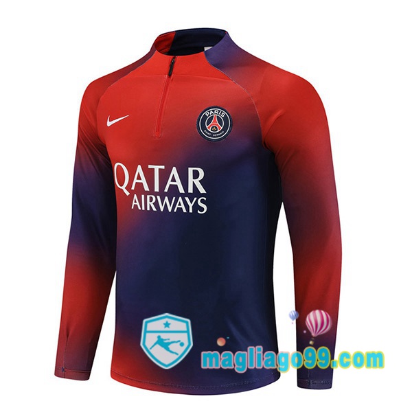 Magliago - Passione Maglie Thai Affidabili Basso Costo Online Shop | Felpa Calcio Paris PSG Rosso Blu 2023/2024