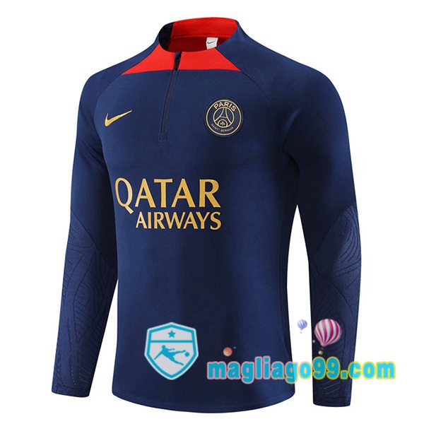 Magliago - Passione Maglie Thai Affidabili Basso Costo Online Shop | Felpa Calcio Paris PSG Blu Royal 2023/2024