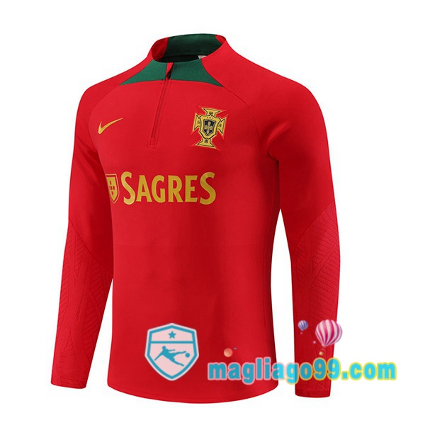 Magliago - Passione Maglie Thai Affidabili Basso Costo Online Shop | Felpa Calcio Portogallo Rosso 2023/2024