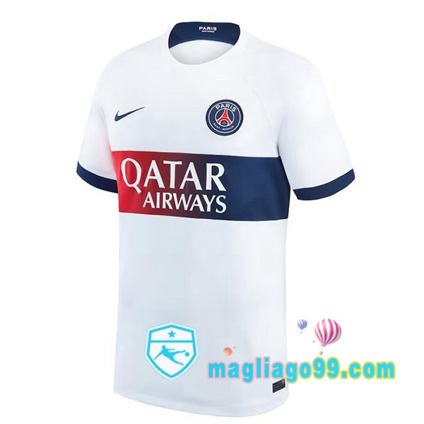 Magliago - Passione Maglie Thai Affidabili Basso Costo Online Shop | Maglia Paris PSG Seconda Bianco 2023/2024