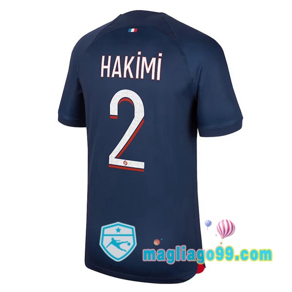 Magliago - Passione Maglie Thai Affidabili Basso Costo Online Shop | Maglia Paris PSG (Hakimi 2) Prima Blu Royal 2023/2024