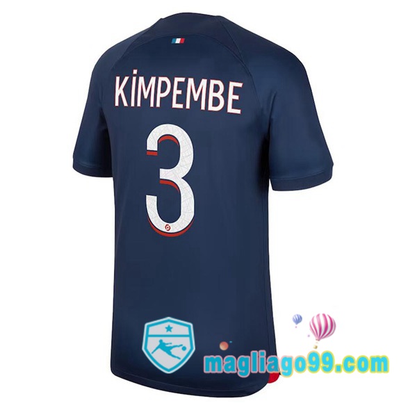 Magliago - Passione Maglie Thai Affidabili Basso Costo Online Shop | Maglia Paris PSG (Kimpembe 3) Prima Blu Royal 2023/2024