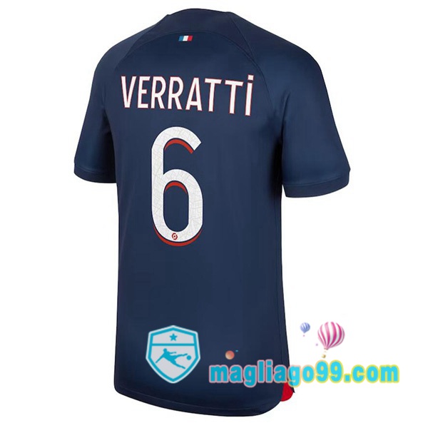 Magliago - Passione Maglie Thai Affidabili Basso Costo Online Shop | Maglia Paris PSG (Verratti 6) Prima Blu Royal 2023/2024