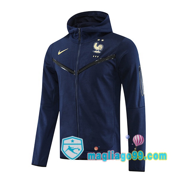 Magliago - Passione Maglie Thai Affidabili Basso Costo Online Shop | Giacca Con Cappuccio Francia Blu Royal 2023/2024