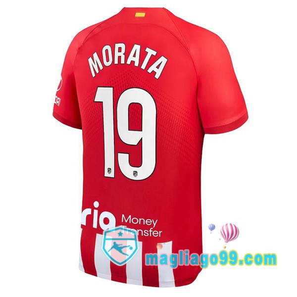 Magliago - Passione Maglie Thai Affidabili Basso Costo Online Shop | Maglia Atletico Madrid (Morata 19) Prima Rosso 2023/2024