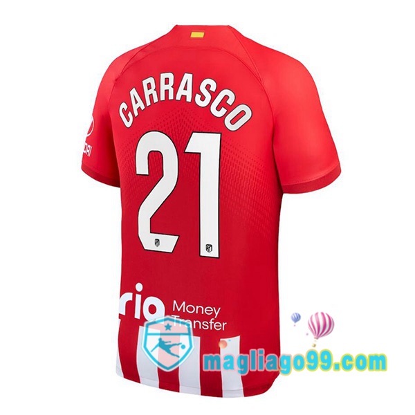 Magliago - Passione Maglie Thai Affidabili Basso Costo Online Shop | Maglia Atletico Madrid (Carrasco 21) Prima Rosso 2023/2024