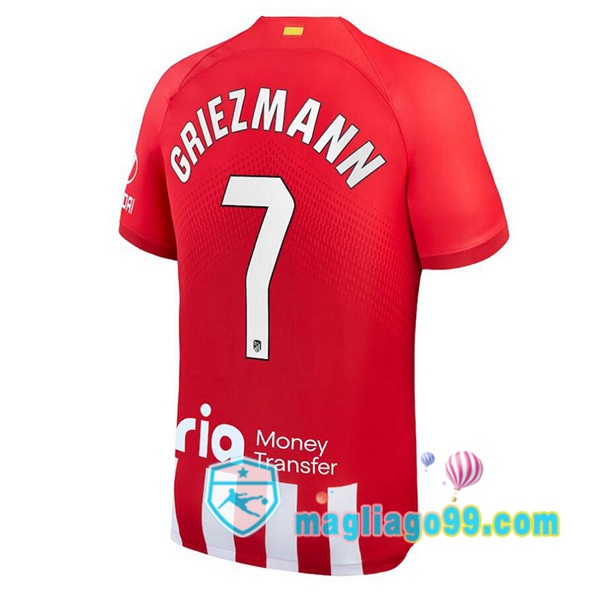 Magliago - Passione Maglie Thai Affidabili Basso Costo Online Shop | Maglia Atletico Madrid (Griezmann 7) Prima Rosso 2023/2024