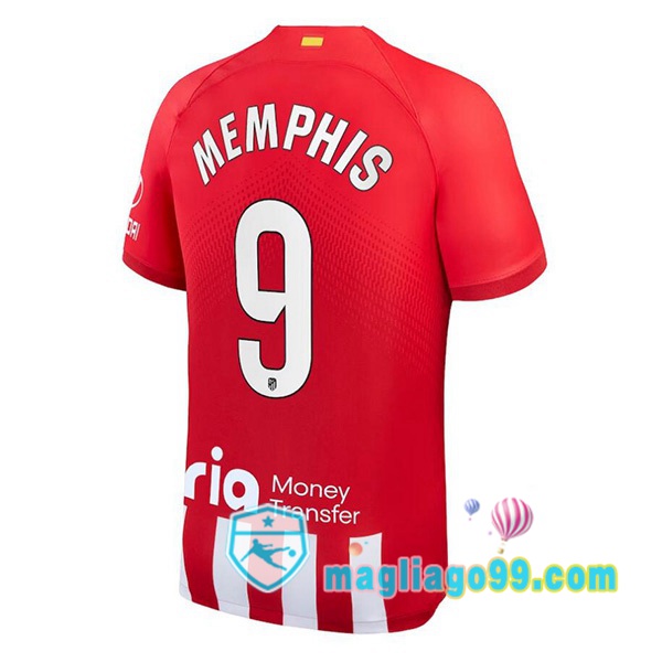 Magliago - Passione Maglie Thai Affidabili Basso Costo Online Shop | Maglia Atletico Madrid (Memphis 9) Prima Rosso 2023/2024