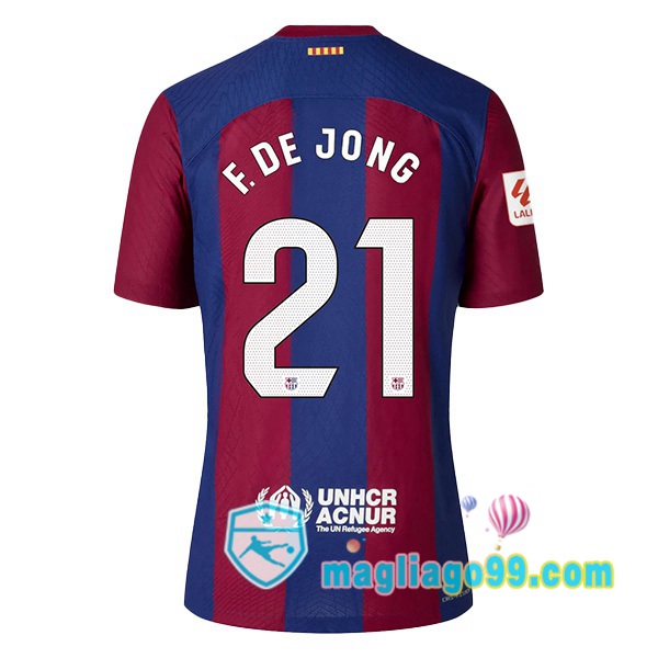 Magliago - Passione Maglie Thai Affidabili Basso Costo Online Shop | Maglia FC Barcellona (F. DE JONG 21) Prima Blu Rosso 2023/2024