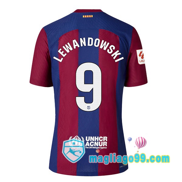 Magliago - Passione Maglie Thai Affidabili Basso Costo Online Shop | Maglia FC Barcellona (LEWANDOWSKI 9) Prima Blu Rosso 2023/2024