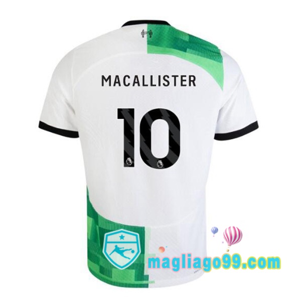 Magliago - Passione Maglie Thai Affidabili Basso Costo Online Shop | Maglia FC Liverpool (MAC ALLISTER 10) Seconda Bianco Verde 2023/2024