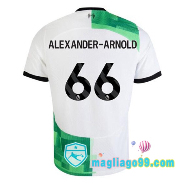 Magliago - Passione Maglie Thai Affidabili Basso Costo Online Shop | Maglia FC Liverpool (ALEXANDER-ARNOLD 66) Seconda Bianco Verde 2023/2024