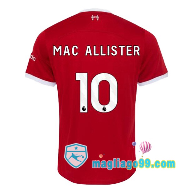 Magliago - Passione Maglie Thai Affidabili Basso Costo Online Shop | Maglia FC Liverpool (MAC ALLISTER 10) Prima Rosso 2023/2024