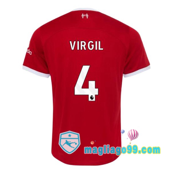 Magliago - Passione Maglie Thai Affidabili Basso Costo Online Shop | Maglia FC Liverpool (VIRGIL 4) Prima Rosso 2023/2024