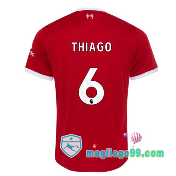 Magliago - Passione Maglie Thai Affidabili Basso Costo Online Shop | Maglia FC Liverpool (THIAGO 6) Prima Rosso 2023/2024