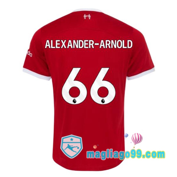 Magliago - Passione Maglie Thai Affidabili Basso Costo Online Shop | Maglia FC Liverpool (ALEXANDER-ARNOLD 66) Prima Rosso 2023/2024