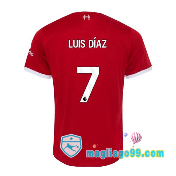 Magliago - Passione Maglie Thai Affidabili Basso Costo Online Shop | Maglia FC Liverpool (LUIS DÍAZ 7) Prima Rosso 2023/2024