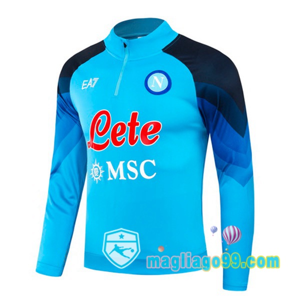 Magliago - Passione Maglie Thai Affidabili Basso Costo Online Shop | Felpa Calcio SSC Napoli Blu 2023/2024