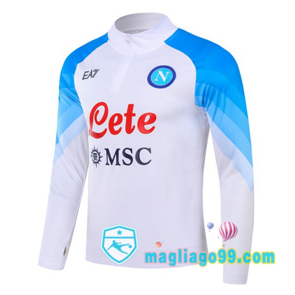 Magliago - Passione Maglie Thai Affidabili Basso Costo Online Shop | Felpa Calcio SSC Napoli Bianco 2023/2024